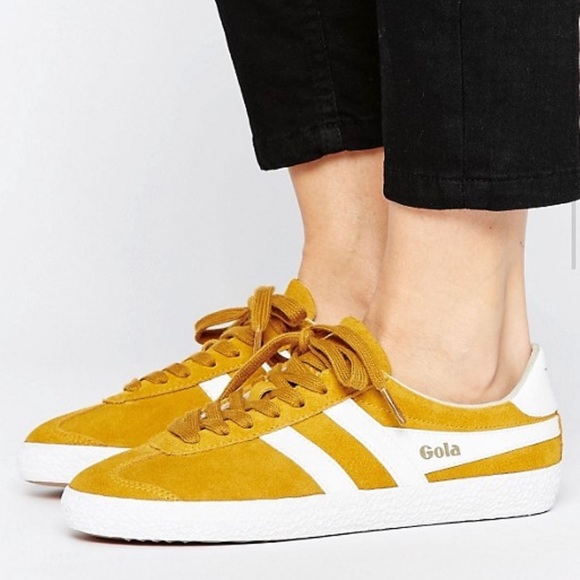 Gola Shoes - Gola Specialist Sun Yellow Suede Sneakers